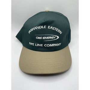 Vintage Trucker Hat Snapback Cap Men’s Green Beige Panhandle Eastern Pipeline